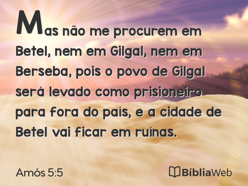 Amós 5:5 em imagem para compartilhar