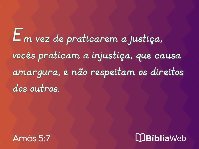 Amós 5:7 em imagem para compartilhar
