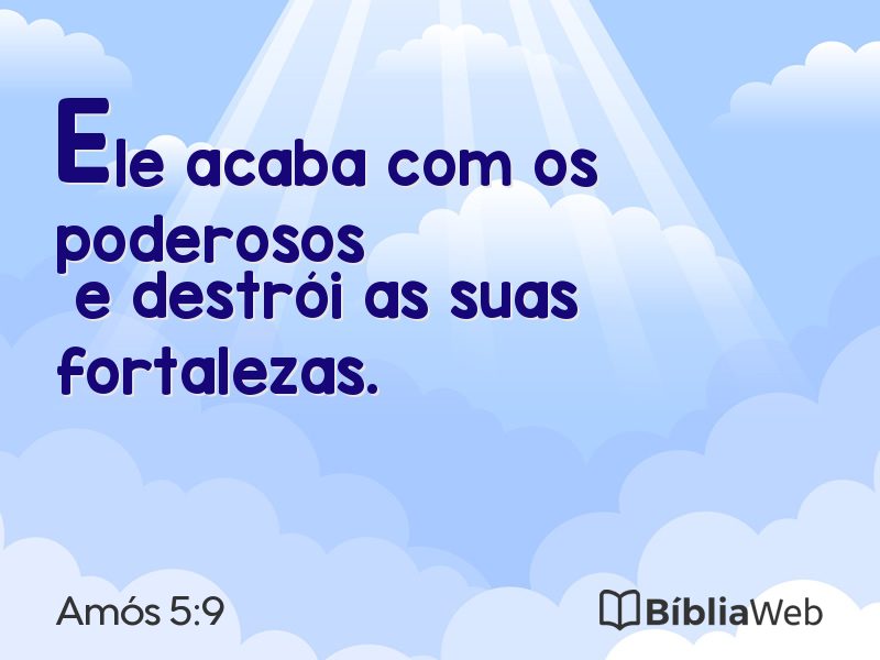Amós 5:9 em imagem para compartilhar