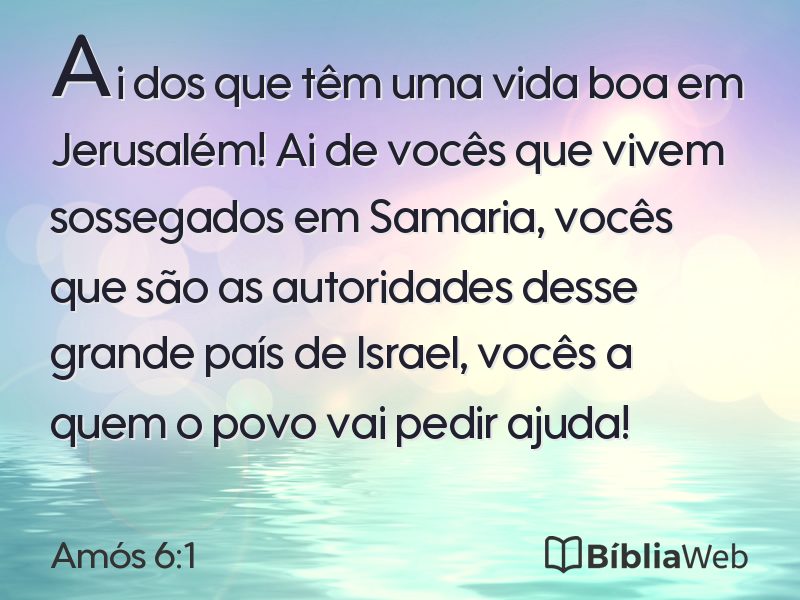 Amós 6:1 em imagem para compartilhar