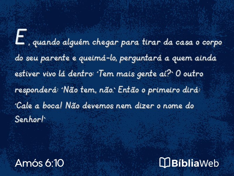 Amós 6:10 em imagem para compartilhar