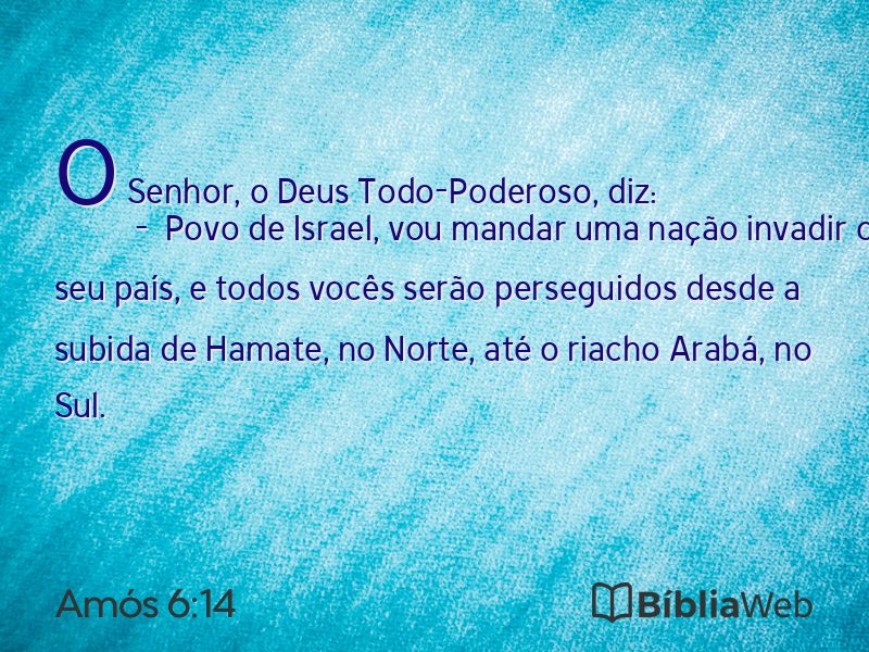 Amós 6:14 em imagem para compartilhar