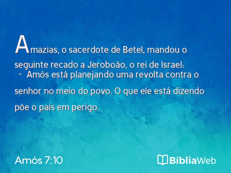Amós 7:10 em imagem para compartilhar