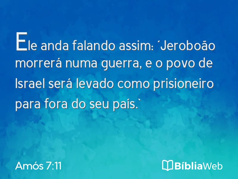 Amós 7:11 em imagem para compartilhar
