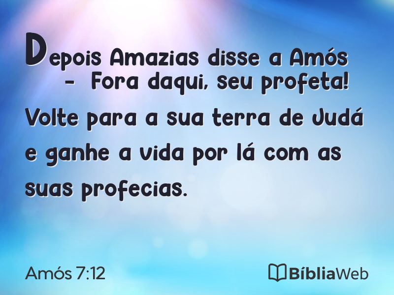 Amós 7:12 em imagem para compartilhar