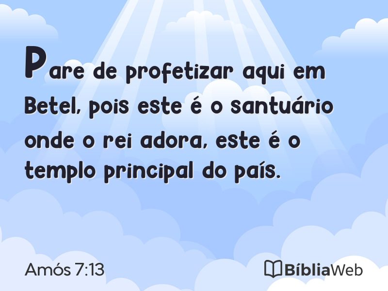 Amós 7:13 em imagem para compartilhar