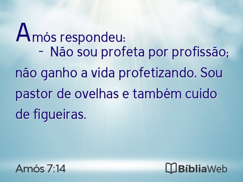 Amós 7:14 em imagem para compartilhar
