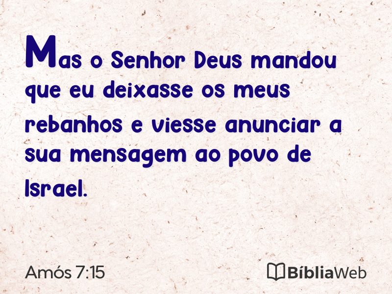 Amós 7:15 em imagem para compartilhar