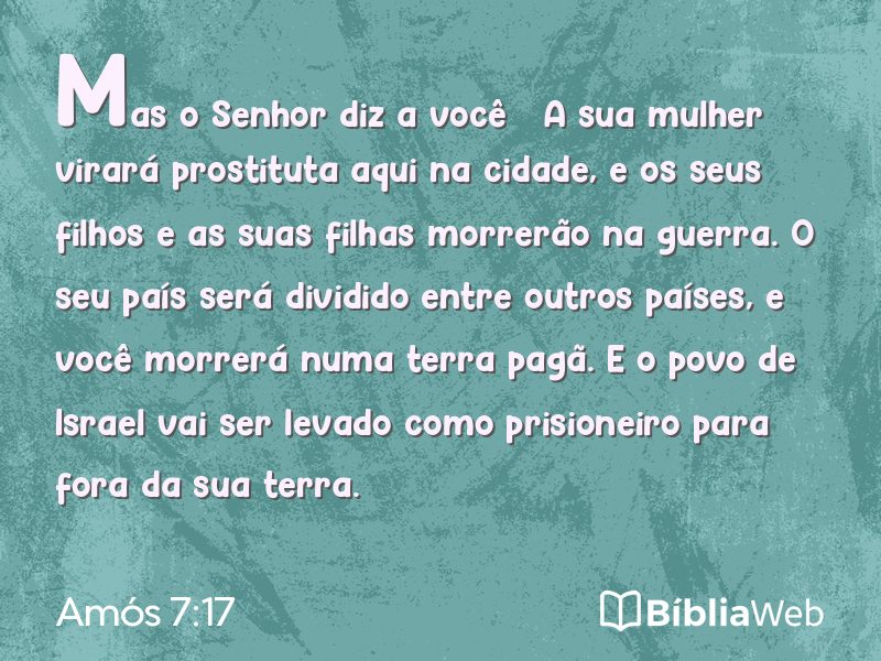 Amós 7:17 em imagem para compartilhar
