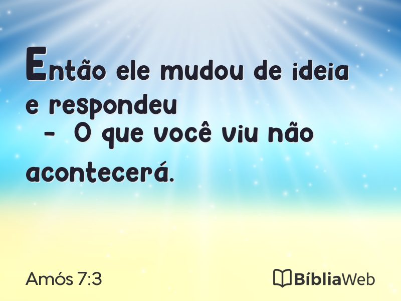 Amós 7:3 em imagem para compartilhar