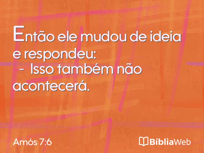 Amós 7:6 em imagem para compartilhar