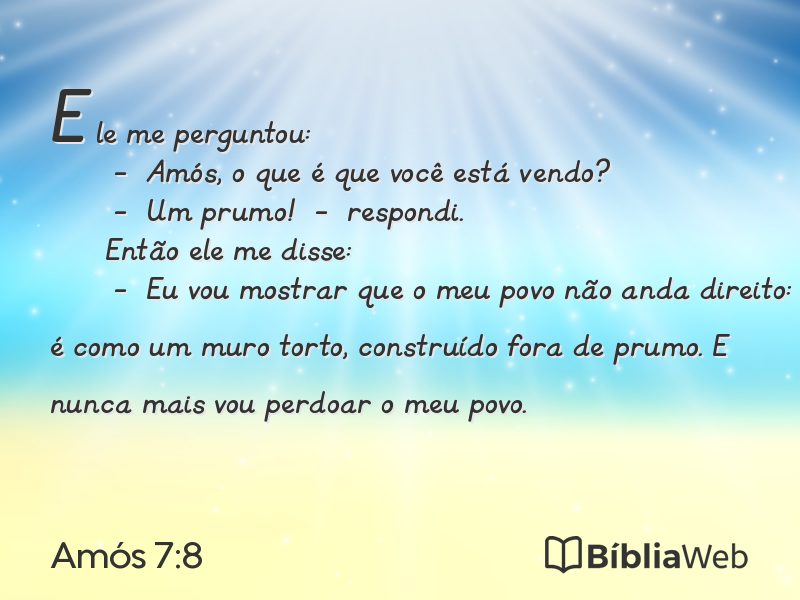 Amós 7:8 em imagem para compartilhar