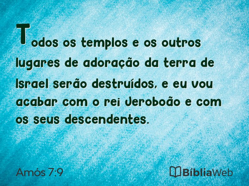 Amós 7:9 em imagem para compartilhar