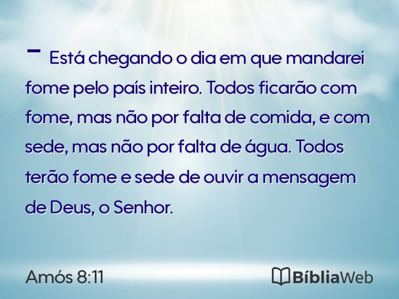 Amós 8:11 em imagem para compartilhar