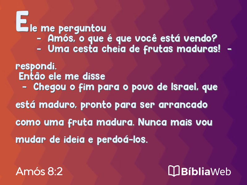 Amós 8:2 em imagem para compartilhar