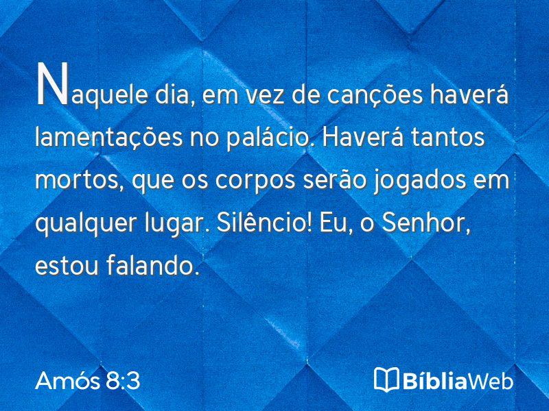 Amós 8:3 em imagem para compartilhar