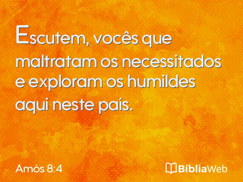 Amós 8:4 em imagem para compartilhar