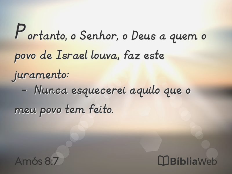 Amós 8:7 em imagem para compartilhar