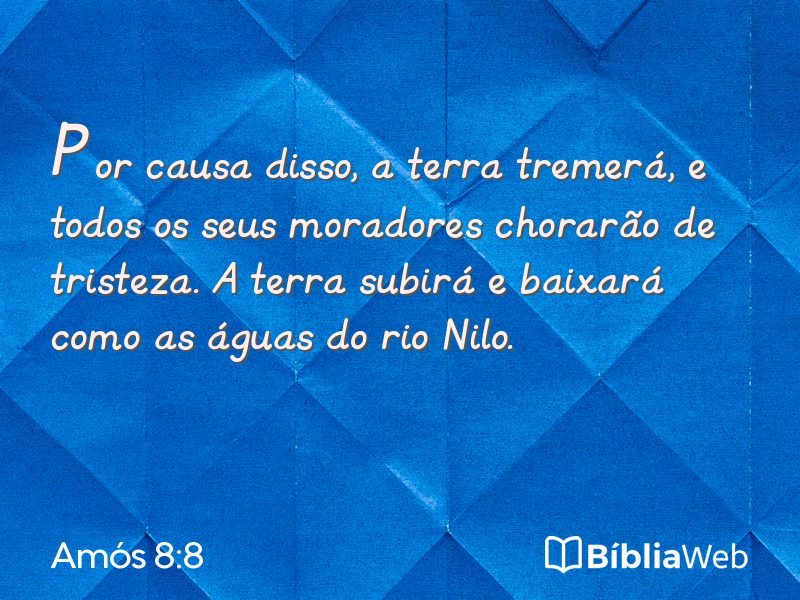 Amós 8:8 em imagem para compartilhar