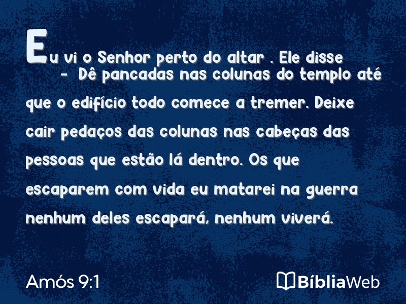 Amós 9:1 em imagem para compartilhar