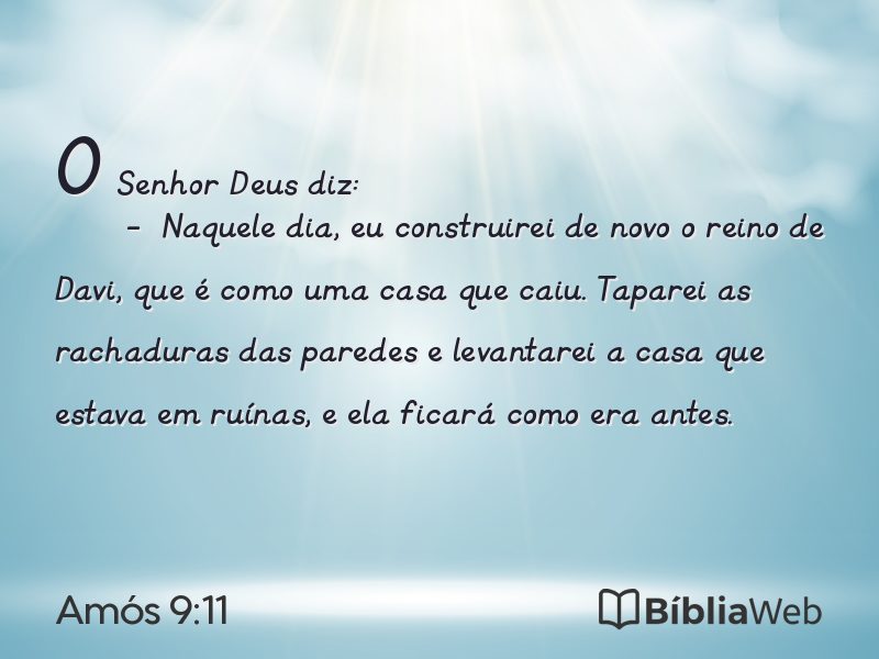 Amós 9:11 em imagem para compartilhar