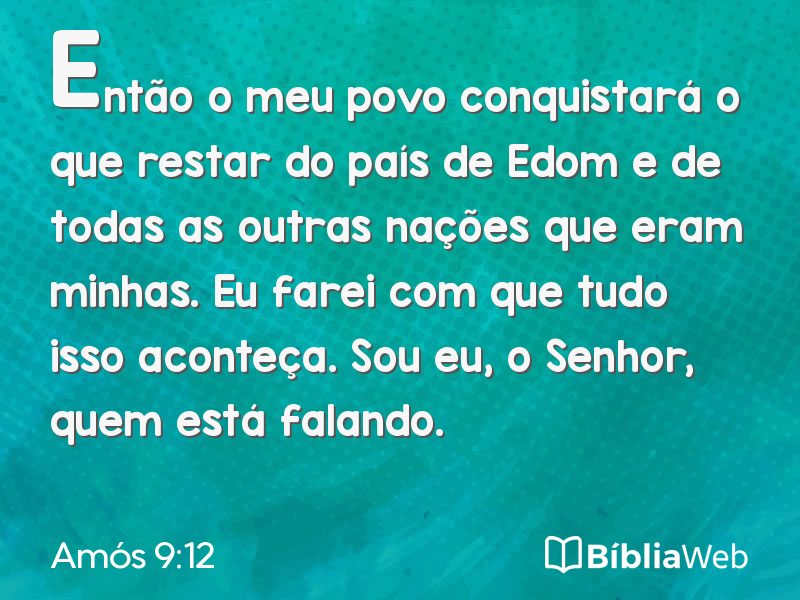 Amós 9:12 em imagem para compartilhar