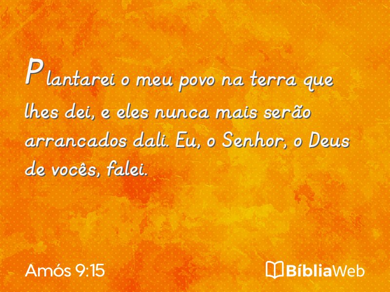 Amós 9:15 em imagem para compartilhar