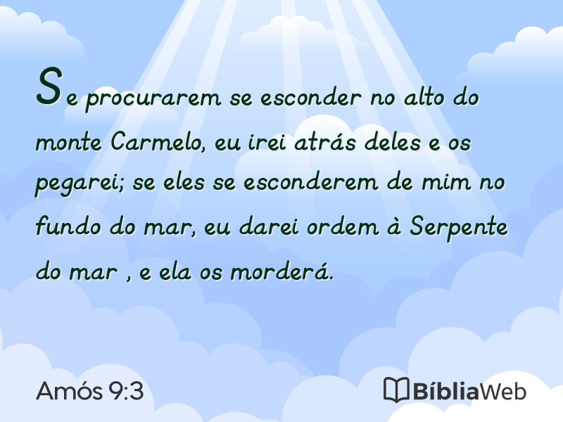 Amós 9:3 em imagem para compartilhar