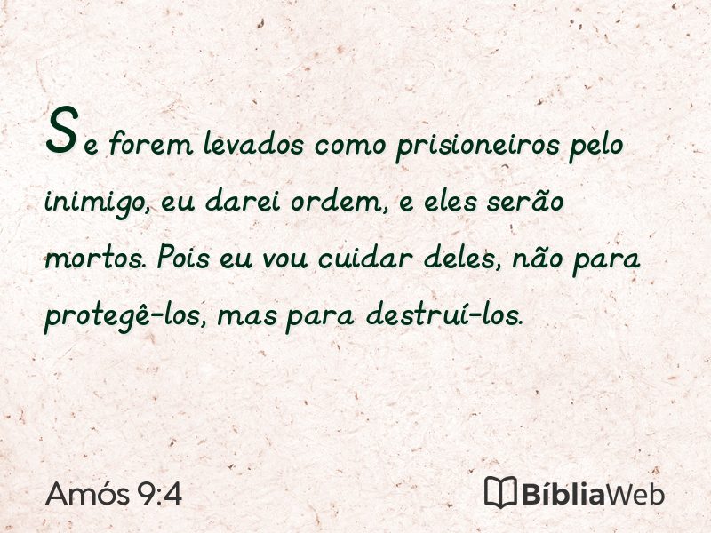 Amós 9:4 em imagem para compartilhar