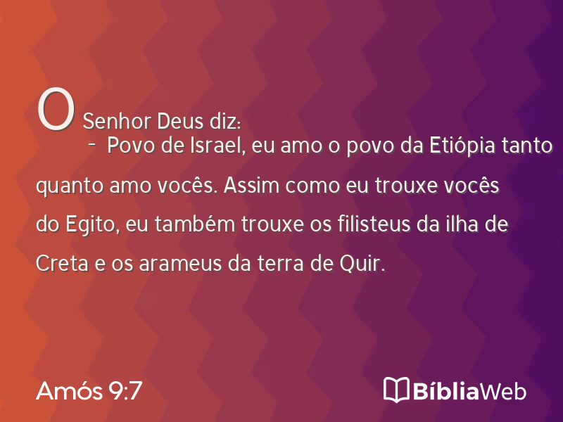 Amós 9:7 em imagem para compartilhar