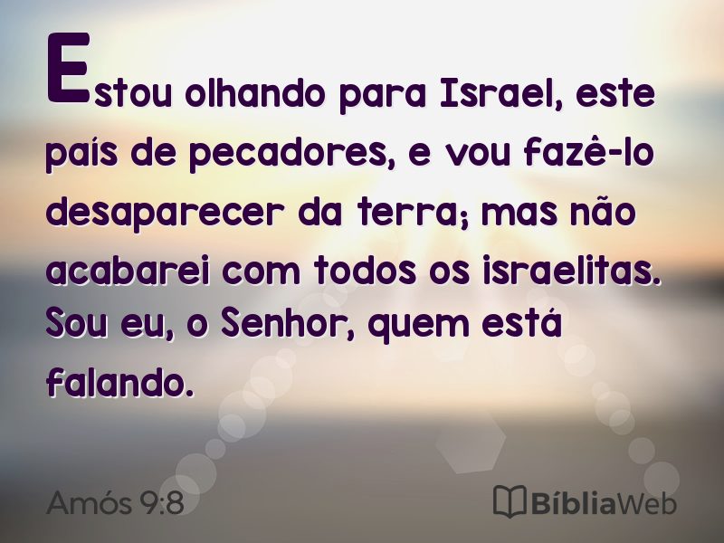Amós 9:8 em imagem para compartilhar