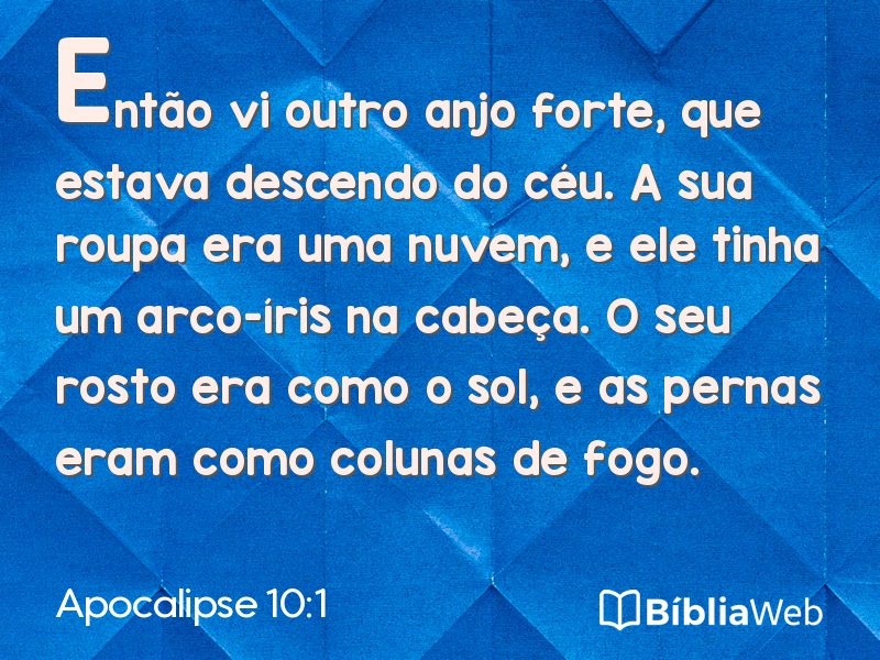 Apocalipse 10:1 em imagem para compartilhar
