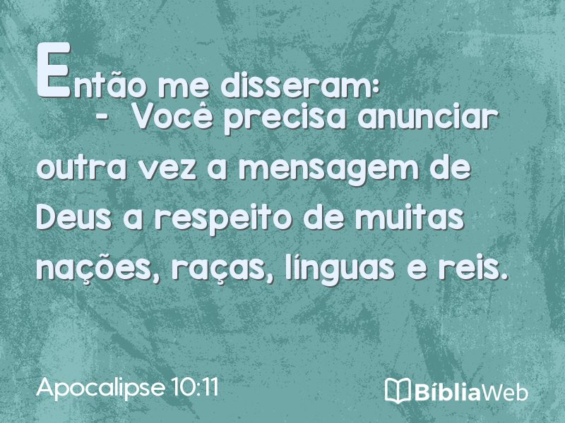 Apocalipse 10:11 em imagem para compartilhar