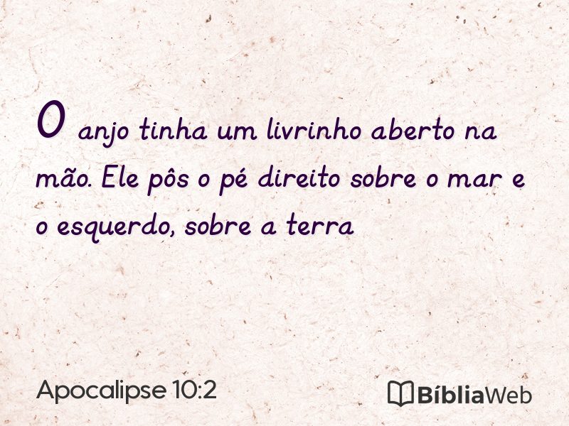 Apocalipse 10:2 em imagem para compartilhar