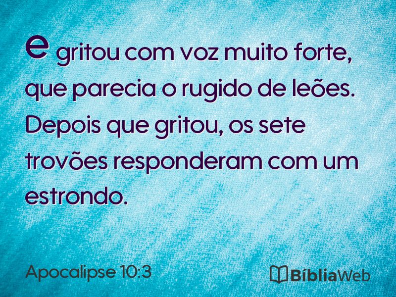 Apocalipse 10:3 em imagem para compartilhar
