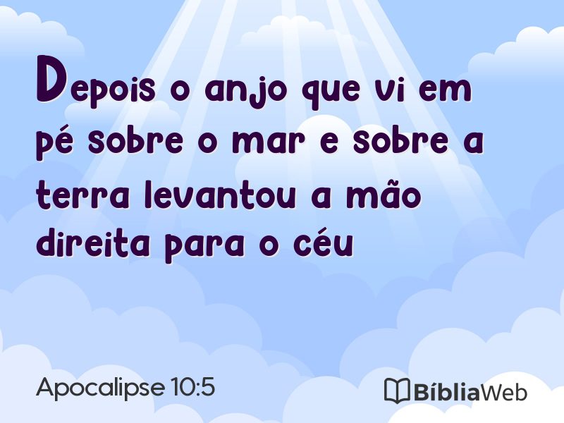 Apocalipse 10:5 em imagem para compartilhar