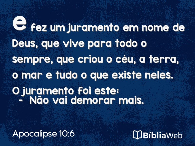 Apocalipse 10:6 em imagem para compartilhar