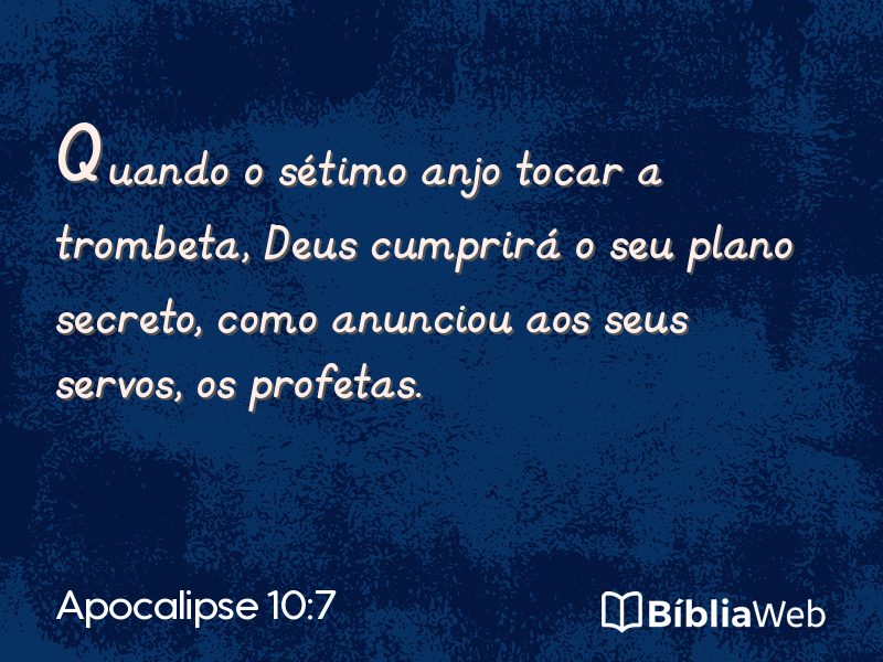 Apocalipse 10:7 em imagem para compartilhar