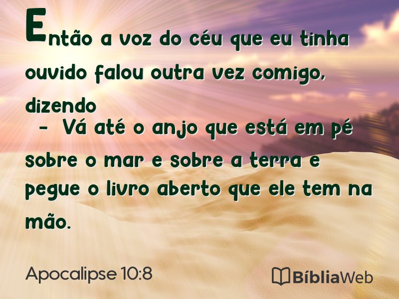 Apocalipse 10:8 em imagem para compartilhar