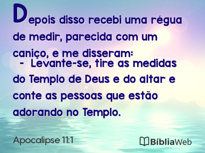 Apocalipse 11:1 em imagem para compartilhar