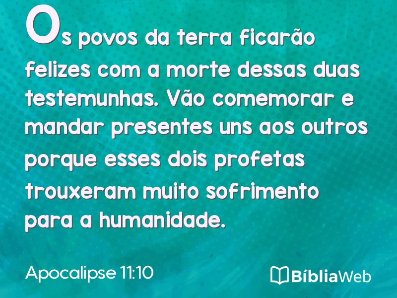 Apocalipse 11:10 em imagem para compartilhar