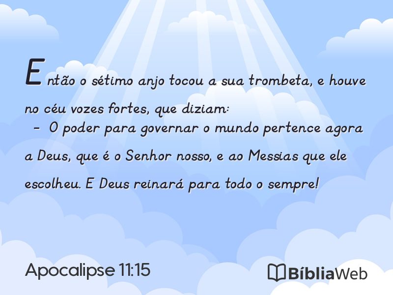 Apocalipse 11:15 em imagem para compartilhar