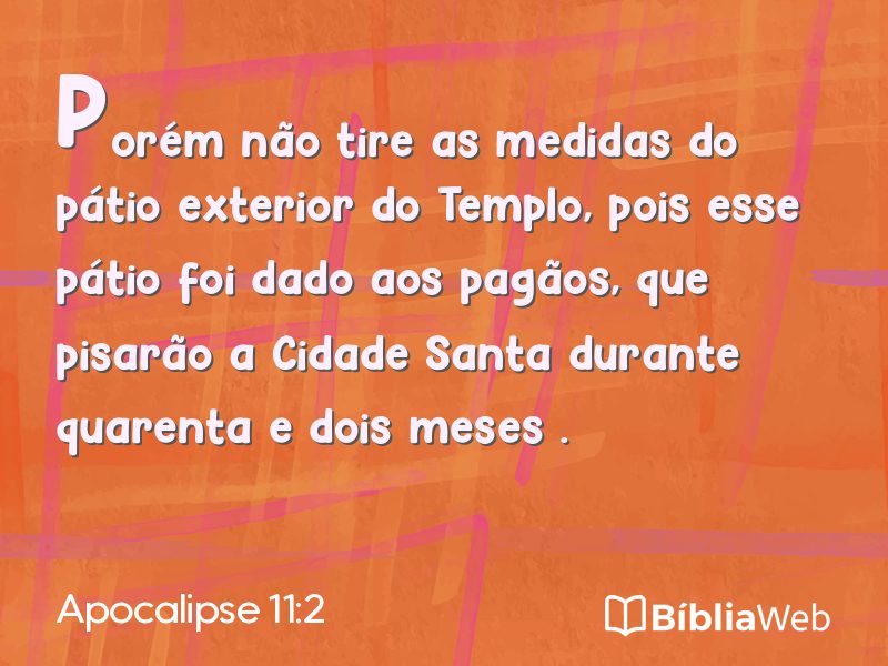 Apocalipse 11:2 em imagem para compartilhar