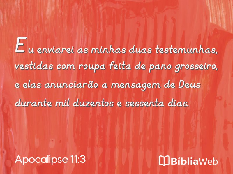 Apocalipse 11:3 em imagem para compartilhar