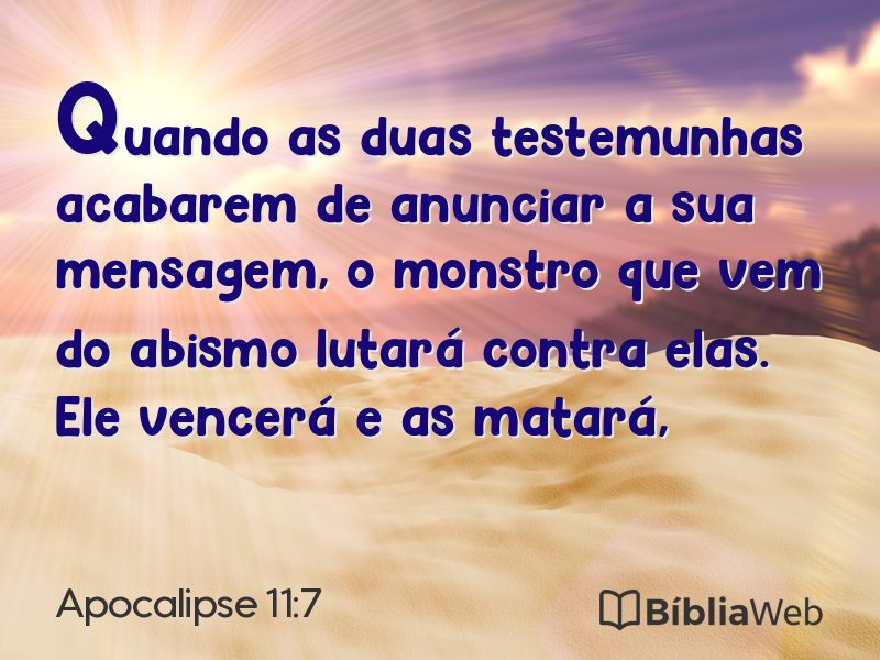 Apocalipse 11:7 em imagem para compartilhar
