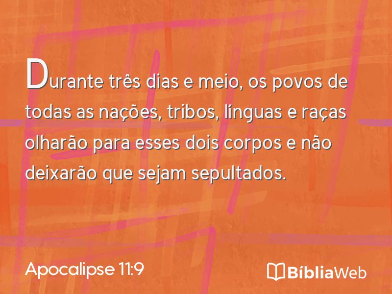 Apocalipse 11:9 em imagem para compartilhar