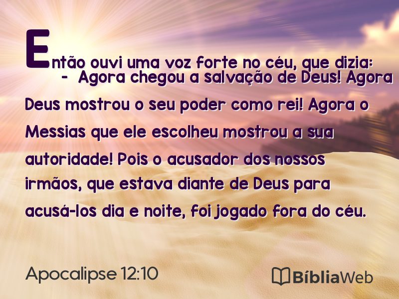 Apocalipse 12:10 em imagem para compartilhar