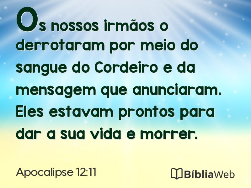 Apocalipse 12:11 em imagem para compartilhar