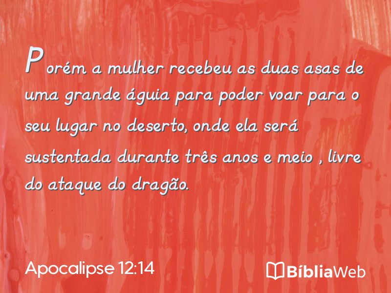 Apocalipse 12:14 em imagem para compartilhar
