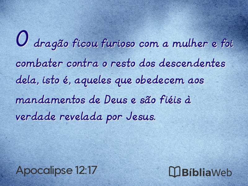 Apocalipse 12:17 em imagem para compartilhar